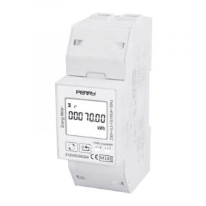 Compteur d'&eacute;nergie monophas&eacute; num&eacute;rique Perry 2 DIN 1SDSD05CEM2DGT