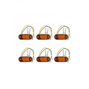 Aiperq - aiper 6 x feux de position latéraux à led orange 12V 24V, feux de position avant, feux de position latéraux, feux de position latéraux à led