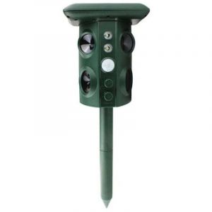 Vtizikl Un puissant r&eacute;pulsif &agrave; ultrasons solaire qui, gr&acirc;ce &agrave; sa fr&eacute;quence r&eacute;glable, repousse les chats, rongeurs, oiseaux et autres animaux