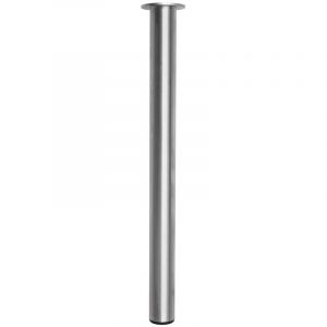 Vivol - Pied de table inox brossé - Argent - 60 x 720 mm - Argent