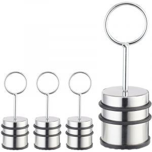 Butoir de porte avec poignée, lot 4, bloc massif d’entrée, protection en caoutchouc, fenêtres et portails, acier inox