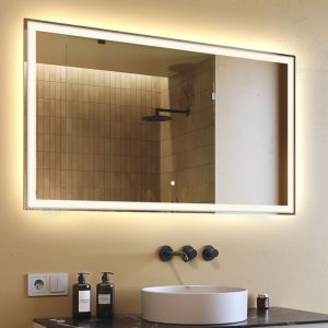 Artforma - Moderne Miroir avec led Illumination Salle de Bain 120x70 cm sur Mesure led Lumineux Miroir avec &Eacute;clairage int&eacute;gr&eacute; Interrupteur Tactile