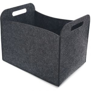 Bo&icirc;te de Rangement Feutre 32x24x24 cm Panier Feutrine &Eacute;tag&egrave;re Gris