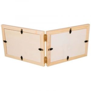 Cadre photo double en bois - Papa - 12,5 x 35 cm