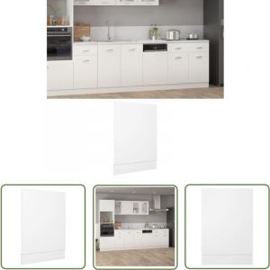 Panneau de lave-vaisselle Blanc 45x3x67 cm Agglom&eacute;r&eacute; - Panneau Lave Vaisselle - Meuble Cuisine - Armoire Cuisine - Planche Lave Vaisselle - Fa&ccedil;ade