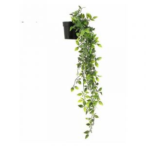 Plante artificielle retombante d&eacute;corative avec pot H. 60cm - Unit&eacute; - SILUMEN