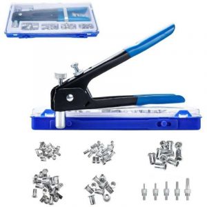 Kit de pi&egrave;ces &agrave; riveter 86 pcs avec &eacute;crous M3 M4 M5 M6 M8 et 5 broches - Outils d'inserts filet&eacute;s pour rivets - OUYLAF