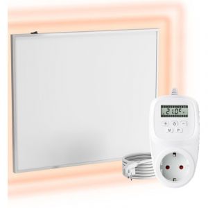 Umbrella - Chauffage mural infrarouge avec thermostat [INCL.TH12 thermostat] &ndash; Radiateur mural &agrave; infrarouge&ndash;Chauffage infrarouge en cristal de