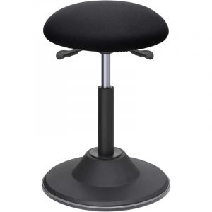 Tabouret Ergonomique, Siège de Travail Rotatif à 360°, Tabouret Assis Debout, Hauteur réglable 50-70 cm, avec Patin antidérapant, OSC01BK