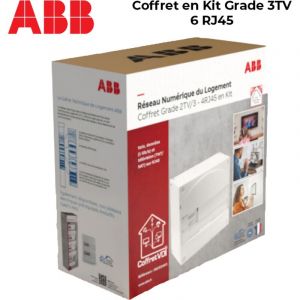 ABB - Coffret de communication en kit Grade 3TV 6RJ45 Gal&eacute;'O