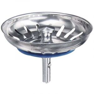 Panier Pour Bonde d'&Eacute;vier de Cuisine - 80 mm - Cr&eacute;pine Univers Acier Inoxydable - Bouchon Panier Pop-Up - &Eacute;pingles 32 & 25mm - Lavable Lave-vaiss