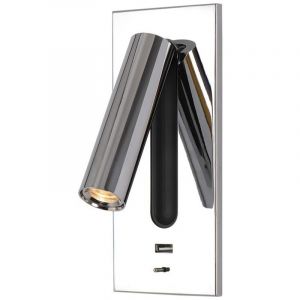 Liseuse Lampe LED Tete De Lit Cach&eacute; Interrupteur Lampe De Chevet, USB Encastr&eacute; Lampe De Chevet Murale Applique Liseuse, Wall Light Sconce, Orientable