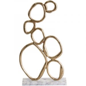 Figurine D&eacute;corative en M&eacute;tal Forme Abstraite Accessoire &Eacute;tag&egrave;re Dor&eacute;e Blagaj