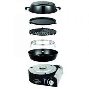 Cadac - Barbecue a Gaz Portable Safari Chef 30 Compact Rev&ecirc;tement Anti-Adh&eacute;sif Camping