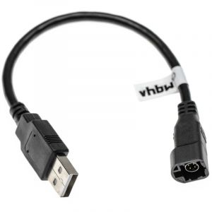 Adaptateur pour autoradio compatible avec vw Sharan 2 (2010+), T5 Caravelle/Multivan (2005+) autos, véhicules - 4 broches avec prise usb - Vhbw