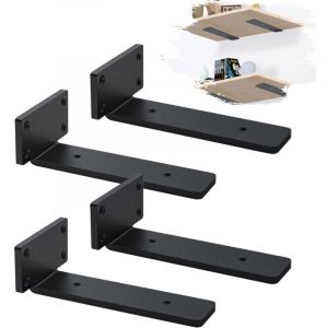 Lot de 4 Equerre Etagere Murale, équerre Industrielle,Equerre Charge Lourde,Support étagère Murale (15 cm)