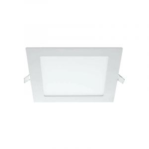 Ecolux - Plafonnier led Encastrable Extra-Plat Carré 18W 1620lm 160° IP40 205mmx205mm blanc - Blanc du Jour 6000K