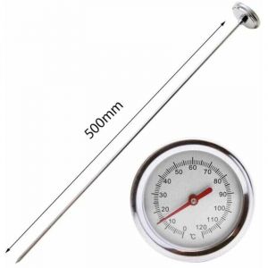 Testeur de Sol pour Compost avec Sonde en Acier Inoxydable - Thermom&egrave;tre pour Jardin et Pelouse composteur de jardin