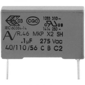 R46KR447000M1M+ 1 pc(s) Condensateur anti-parasite mkp sortie radiale 4.7 µF 275 v 20 % 27.5 mm (l x l x h) 32 x 22 x 37 A235891 - Kemet