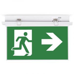 Bloc autonome d'&eacute;clairage de s&eacute;curit&eacute; avec pictogramme "SORTIE