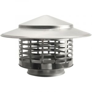 Chapeau de chemin&eacute;e de chemin&eacute;e Chapeau chemin&eacute;e en Acier Inoxydable Capuchon Couverture d'&eacute;vent chemin&eacute;e Chapeau de Pluie pour Toit Rond - pour Une