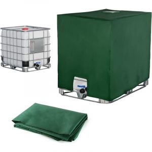 Fitags - Bache Cuve 1000L ibc, Bâche de Réservoir d'eau, Housse de Cuve ibc 1000L Anti uv Vert pour réservoir ibc 1000L (120 100 116cm)