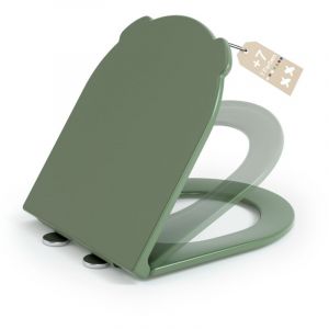 AquaWise Abattant WC avec Frein de Chute Cuvette WC Charni&egrave;re R&eacute;glable D&eacute;montage Rapide, Duroplast Facile Nettoyer Antibact&eacute;rien Carmin