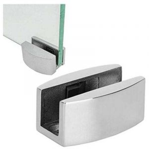 Alovez - 50x23mm Guide Porte Coulissante en Verre, Butée Oscillation de Guide de Rouleau de Plancher de Porte Acier Inoxydable pour les Portes