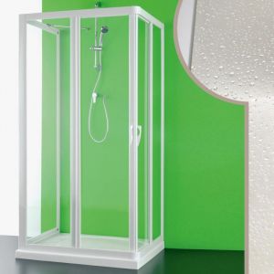 Idralite - Cabine de douche en forme u en acrylique mod. Venere h 190 cm 70X100X70 cm avec ouverture centrale