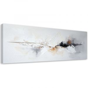 Tableau d&eacute;co Abstrait industriel Gris Or 90x30