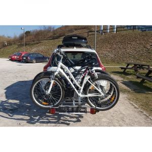 Porte-vélos avec plateforme d'attelage AMOS Titan 4 pour 4 vélos 7 broches noir