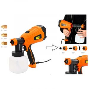 Pistolet &agrave; peinture &eacute;lectrique 500W - 800 ml + 3 buses interchangeables