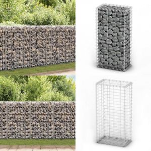 Vidaxl - Panier de gabion avec couvercle Fil galvanisé 100x50x30 cm - Panier Gabion - Clôture Gabion - Mur Gabion - Décoration Jardin - Aménagement