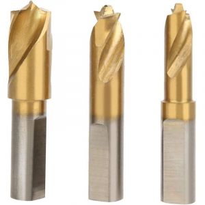 3Pcs Foret &agrave; D&eacute;pointer, HSS CO 6.5mm/8mm/10mm Foret Coupeur de Soudage par Points Ensemble Fraises &agrave; D&eacute;pointer pour Enlever les Joints de Soudure en