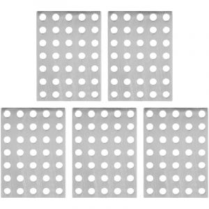 Lot de 5 plaques de fixation antirouille en acier plat pour r&eacute;paration et &eacute;querre de renfort d'angle pour robots et bois