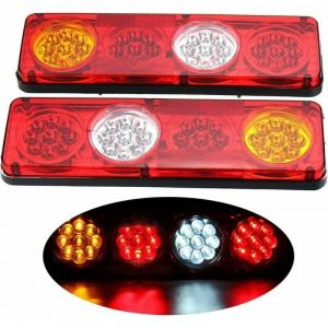 Ulisem - 2pcs feu arrière de remorque, 36pcs feu de remorque led éclairage de rampe led étanche remorque feu arrière de voiture feu stop feu stop 24V-