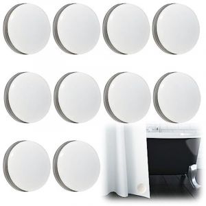 [JAMAIS UTILIS&Eacute;] Poids de Rideau Magn&eacute;tique, 10 Pi&egrave;ces Poids Magnetique Ronds, Poids du Rideau de Douche Nappe Poids Aimant Nappe Solide pour Rideau