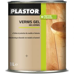Plastor - Vernis gel de qualit&eacute; &eacute;b&eacute;nisterie pour la d&eacute;coration et la protection des meubles et bois int&eacute;rieurs - 1L satin incolore