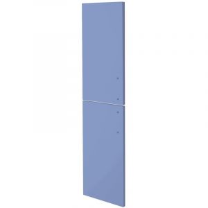 2 Façades de porte mixy - pour colonne de salle de bain - 30cm - Bleu - Laqué - Livré en kit