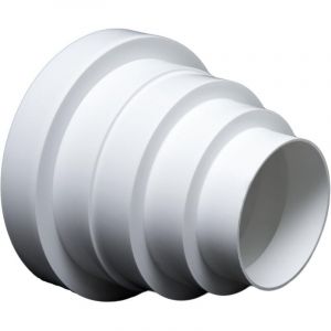 R&eacute;ducteur universel pour syst&egrave;mes de ventilation &Oslash; 80-150 mm. Raccord r&eacute;ducteur tube &Oslash; 80 100 120 125 150
