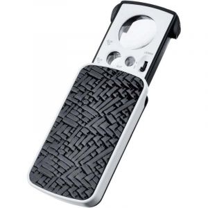 [JAMAIS UTILIS&Eacute;]Loupe Bijoutiers Loupe de Poche Petite Loupe Portable Loupe de Bijoux 30 X 60 X 90 X Grossissement avec LED et UV Lampes (Noir)