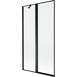 Mexen - Mist pare-douche 2 volets gauche 100 x 150 cm, cadre noir, noir - 8A9-100-011-70-70-L