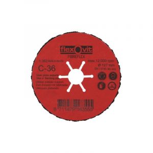 Disque abrasif appliqué fibreflex - Ø125 mm - Grain 36 Flexovit