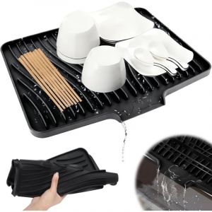 Tapis Egouttoir Vaisselle Silicone Tapis De Sechage Vaisselle Silicone Tapis Egouttoir Vaisselle 40x30cm R&eacute;sistant &agrave; La Chaleur Antid&eacute;rapant Pour
