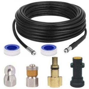 15m Déboucheur Canalisation Pour Karcher Nettoyeur Haute Pression Déboucheur Canalisation Professionnel Compatible K2-K7/HD/HDS 180Bar 60C°