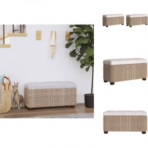 Bancs de rangement lot de 2 avec coussin gris 69 cm quenouille - Banc Coffre - Banc Rangements - Meuble Entrée - Banc Design - Banc Moderne