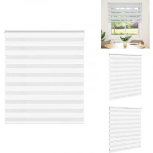 Vidaxl - Store zèbre blanc 120x100 cm largeur du tissu 115,9cm polyester - Store Zébré - Stores Zébrés - Store à Enrouleur Zébré - Double Store à