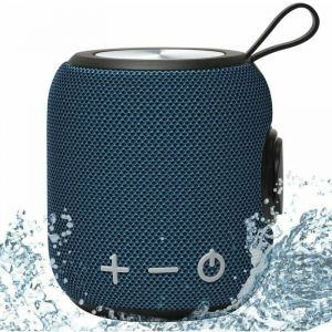 Haut-parleur Bluetooth sans fil ext&eacute;rieur cr&eacute;atif &eacute;tanche mini caisson de basses en tissu portable petite carte de haut-parleur
