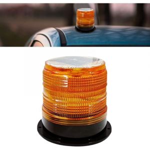 Ulisem Feu d'avertissement LED, feu stroboscopique orange clignotant, feu d'avertissement magn&eacute;tique clignotant pour voiture, remorque, camping-car,