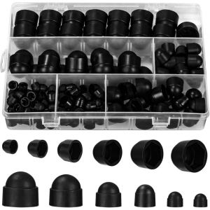 160 Pi&egrave;ces Cache Ecrou, M4/M5/M6/M8/M10/M12 cache vis, Ecrou Protection Hexagonal, Boulons Capuchon &Eacute;crou de Boulons, Cache Boulons Capuchon &agrave; Vis